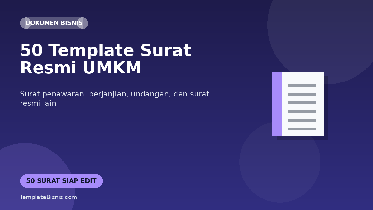 50 Template Surat Resmi UMKM