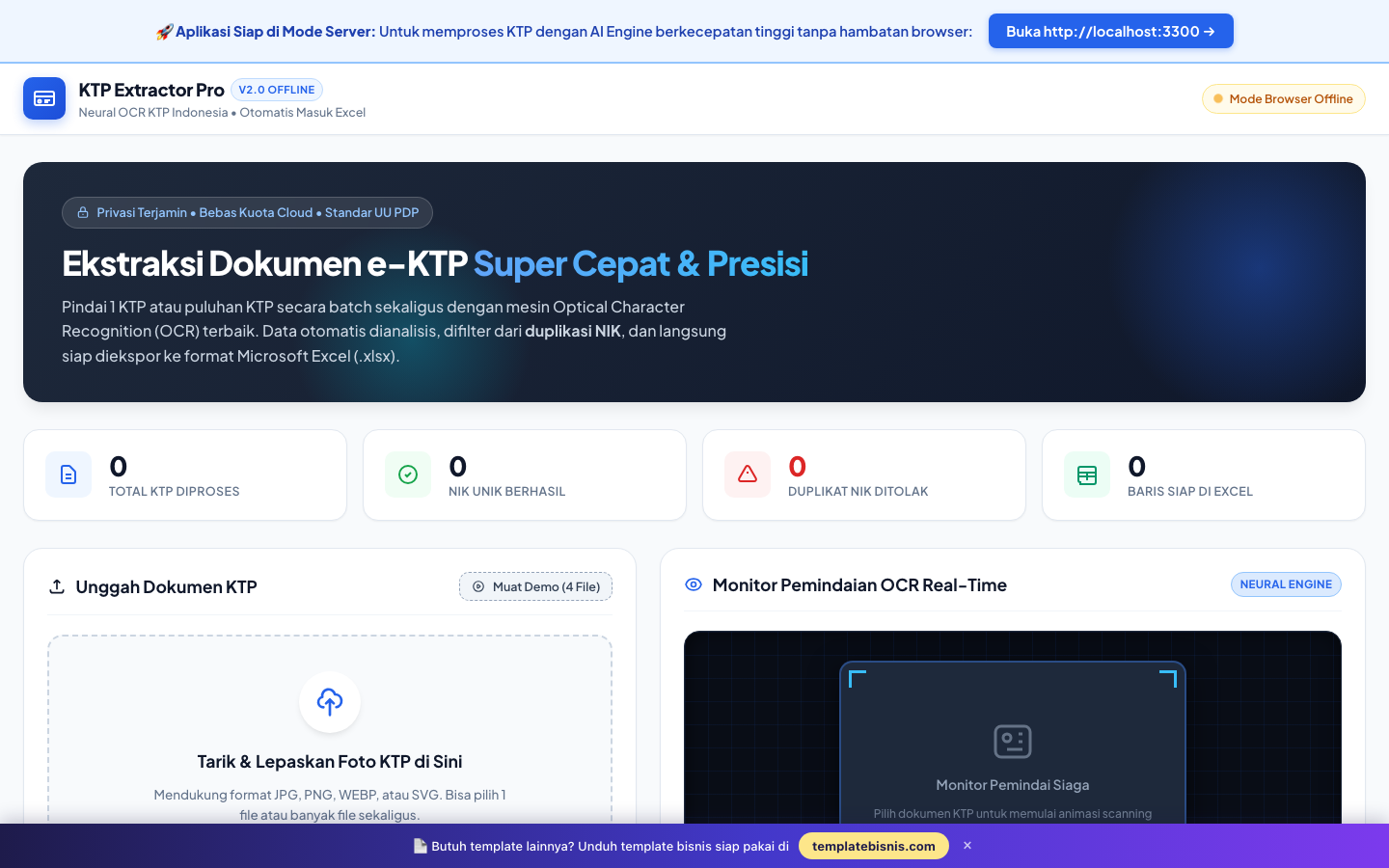 KTP Extractor Pro — Aplikasi Offline
