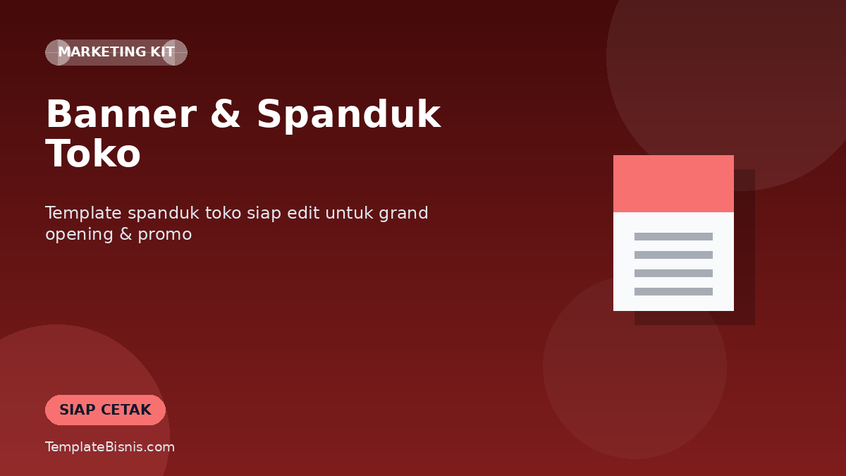 Template Banner & Spanduk Toko UMKM