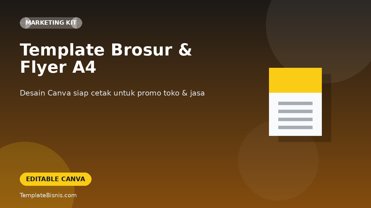 Template Brosur & Flyer A4 Canva UMKM