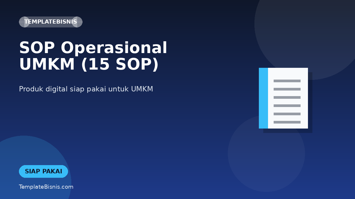 SOP Operasional UMKM (15 SOP)