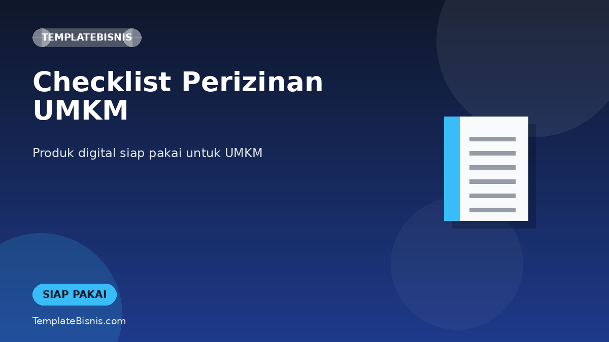 Checklist Perizinan UMKM