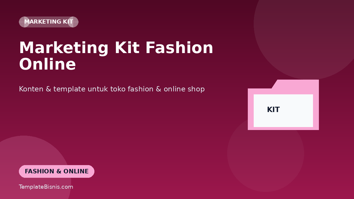 Marketing Kit Toko Online & Fashion UMKM