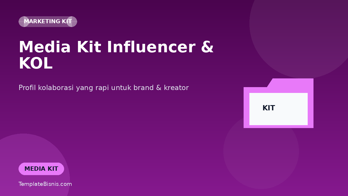 Template Media Kit Influencer & KOL UMKM