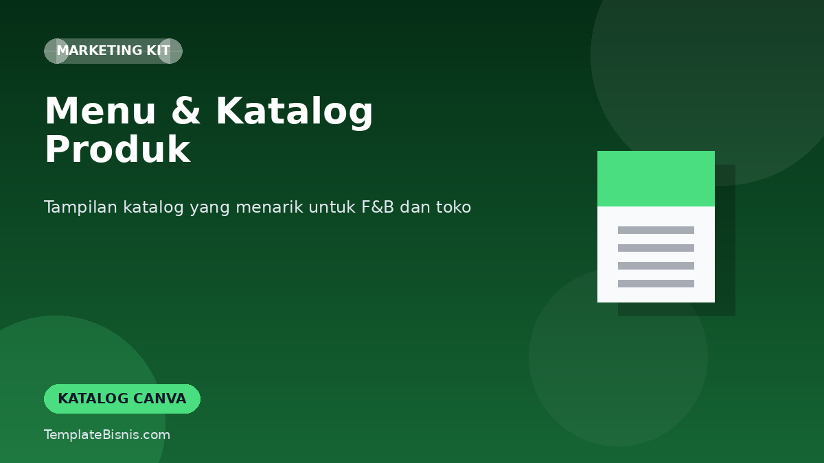 Template Menu & Katalog Produk UMKM