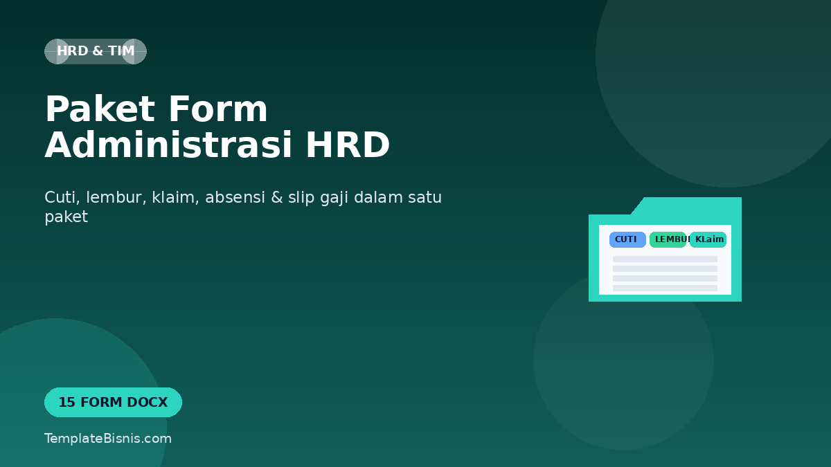 Paket Form Administrasi HRD