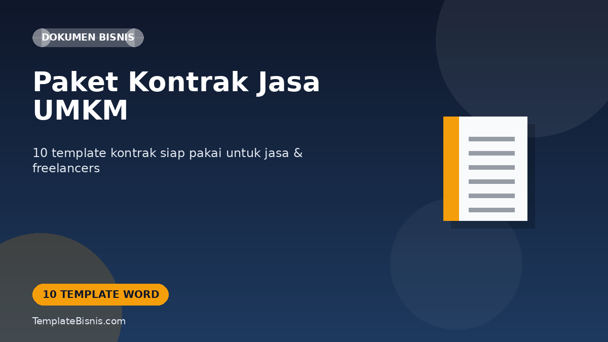 Paket Kontrak Jasa UMKM (10 Template)