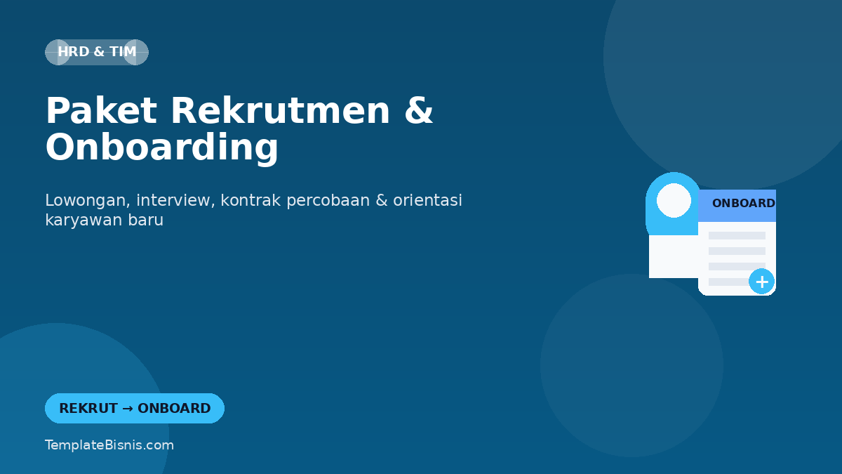 Paket Rekrutmen & Onboarding