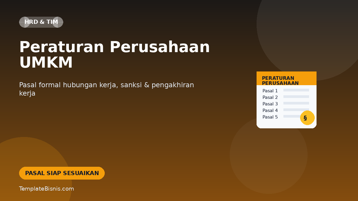 Peraturan Perusahaan UMKM