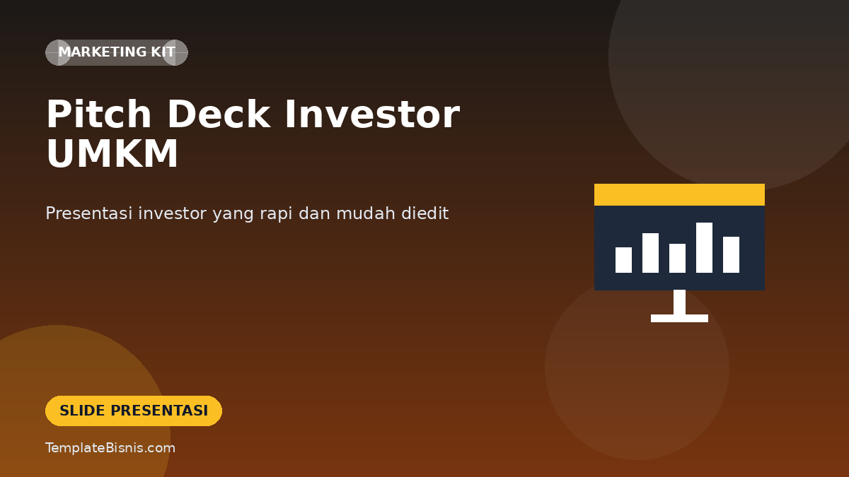 Pitch Deck Investor UMKM (PPTX Lengkap)