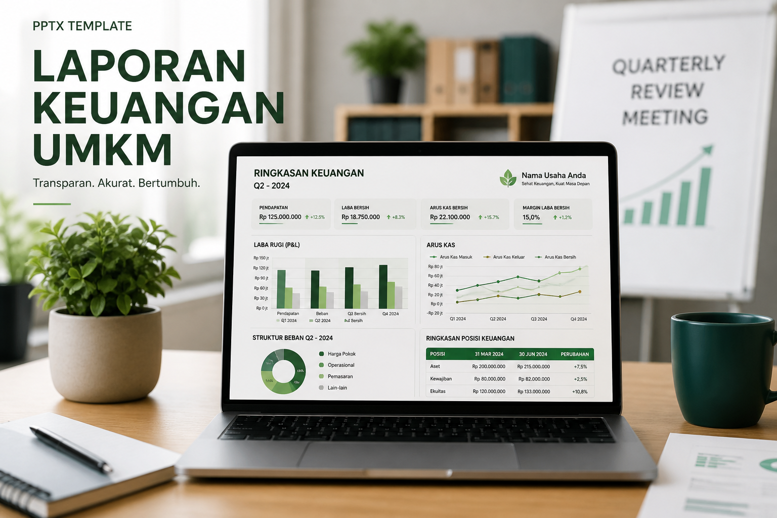 Presentasi Business Review & Laporan Keuangan UMKM (PPTX)