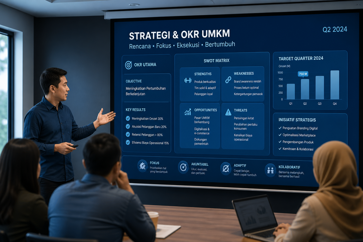 Presentasi Rencana Strategi & OKR UMKM (PPTX)
