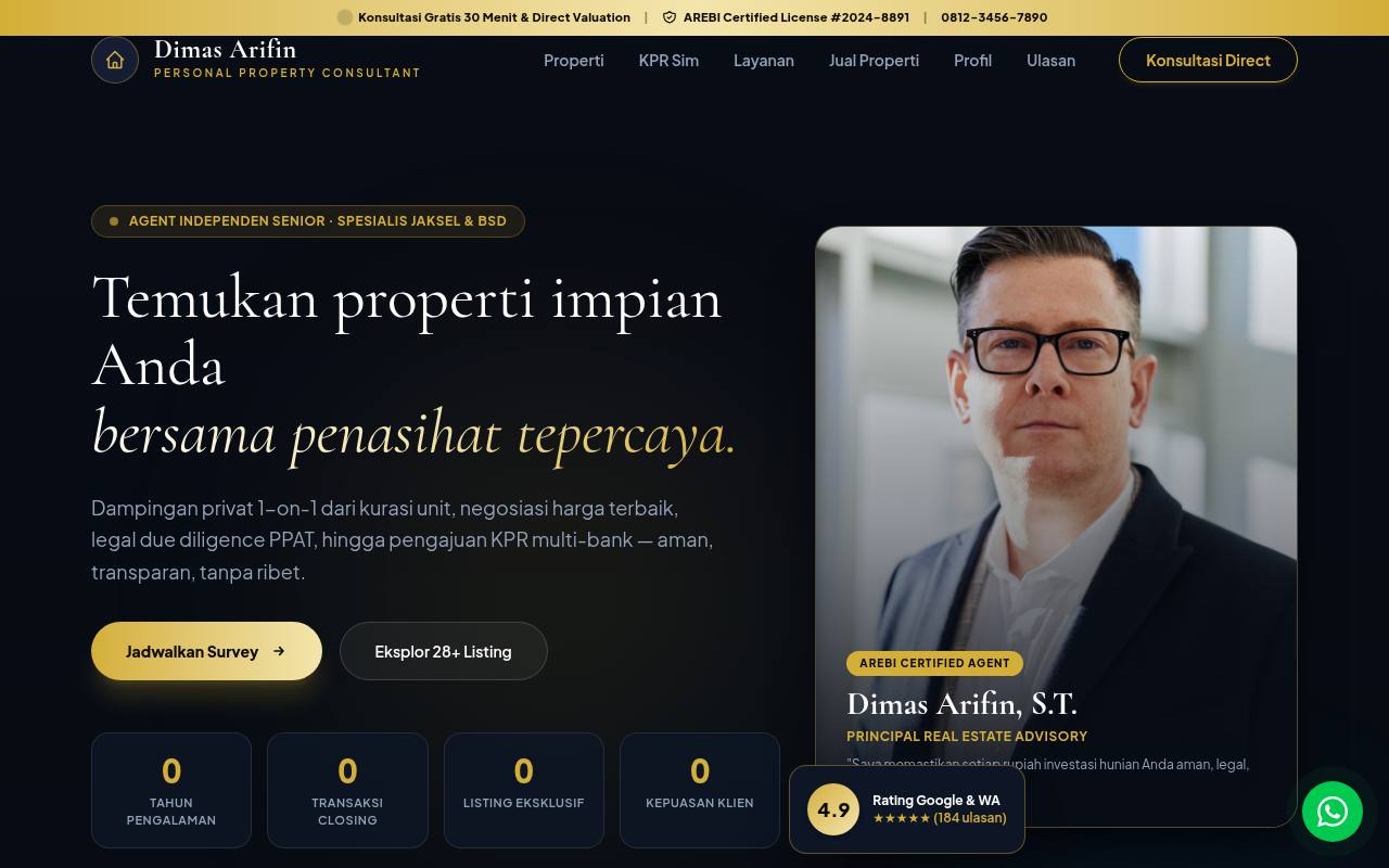 Template Website Agen Properti Personal - Agen Properti Personal