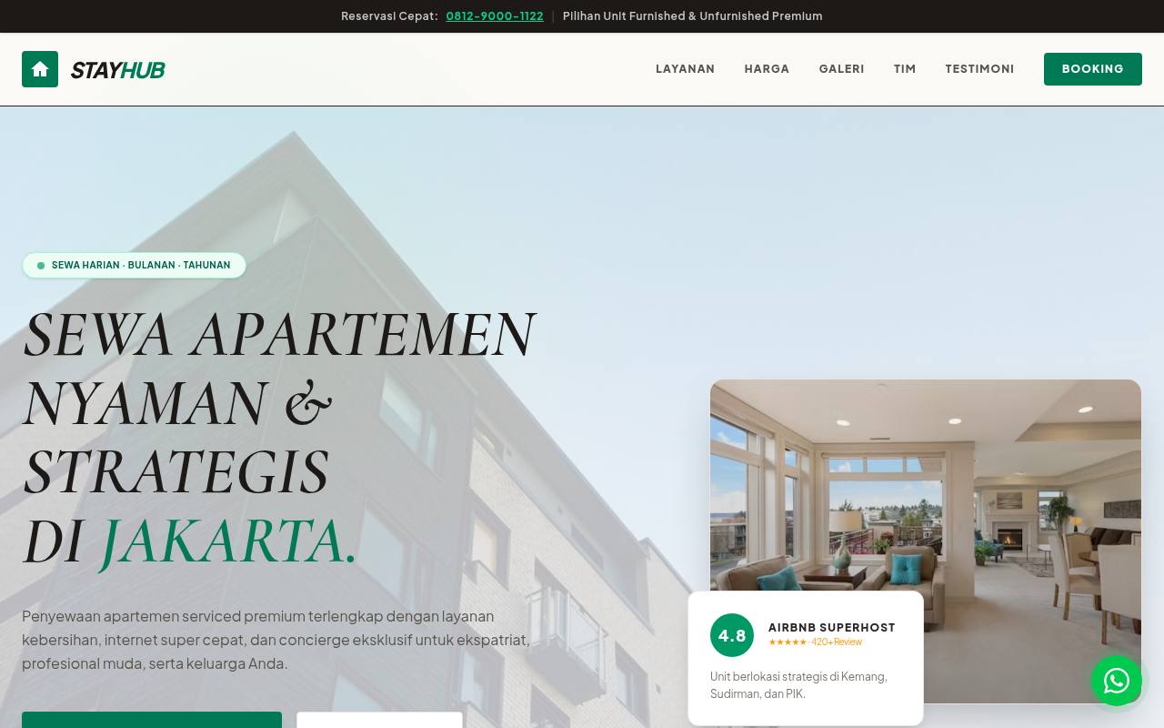 Template Website Apartemen Sewa - Google Fonts & Stylesheet