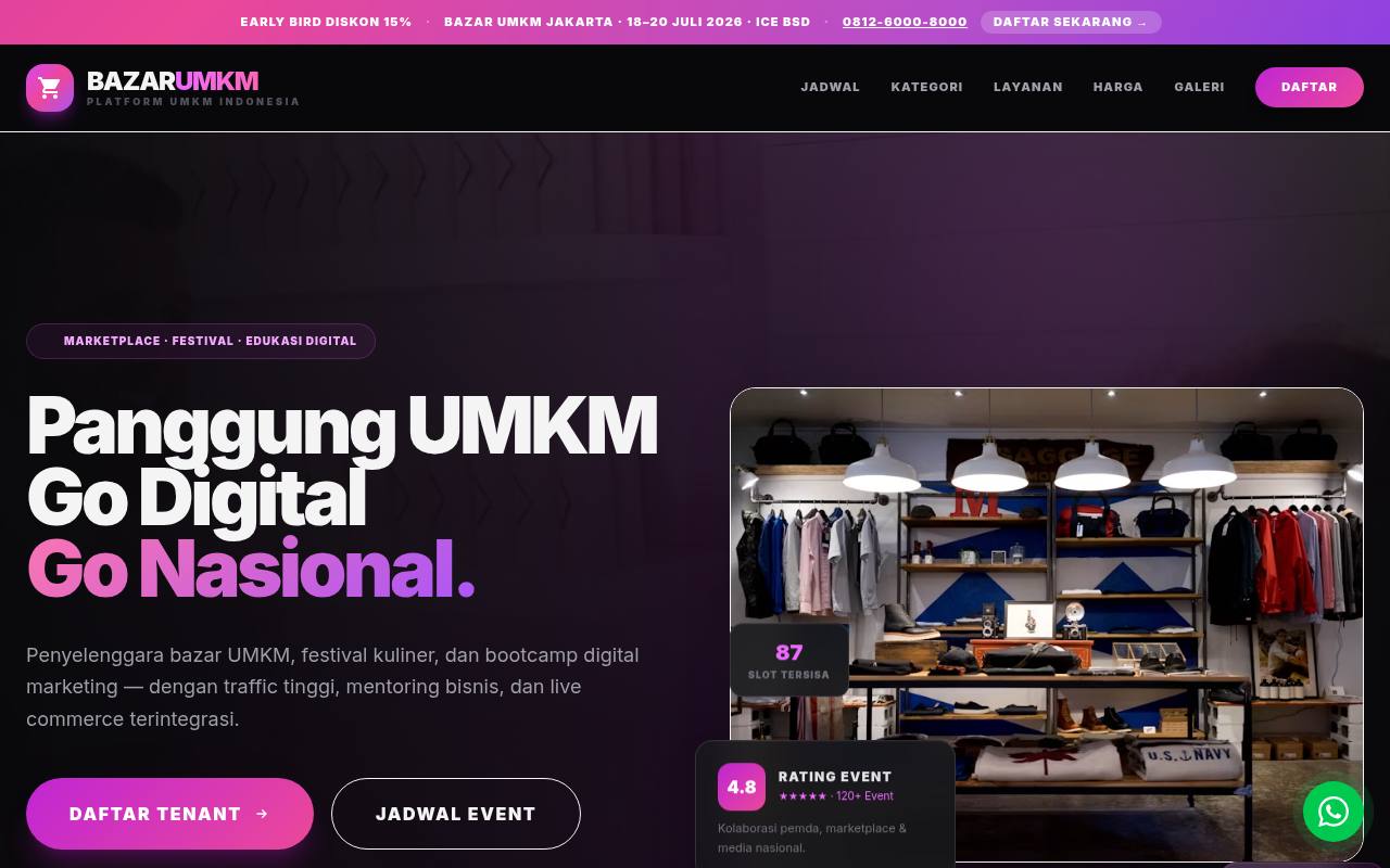 Template Website Bazar UMKM - Bazar UMKM