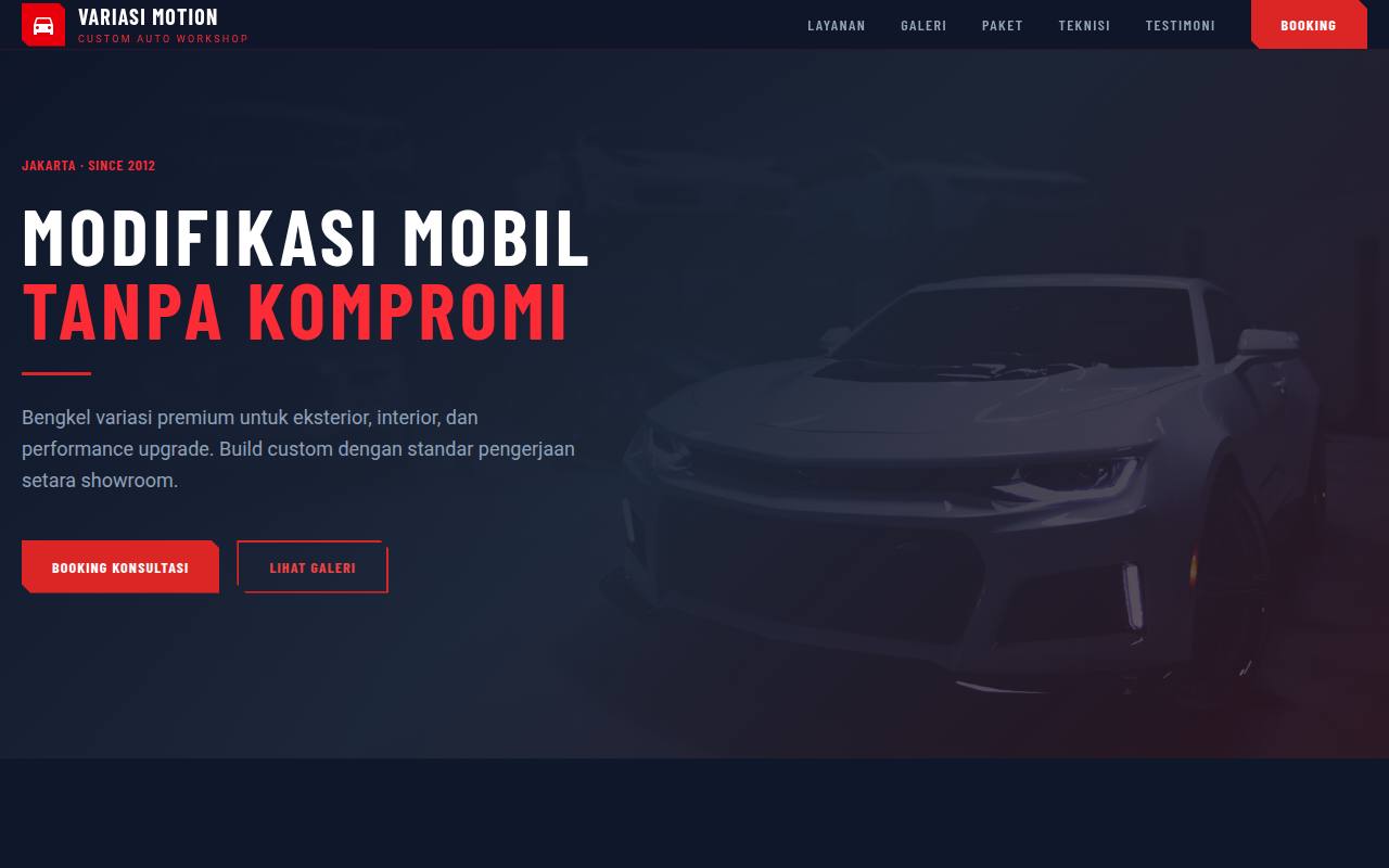 Template Website Bengkel Variasi - VARIASI MOTION