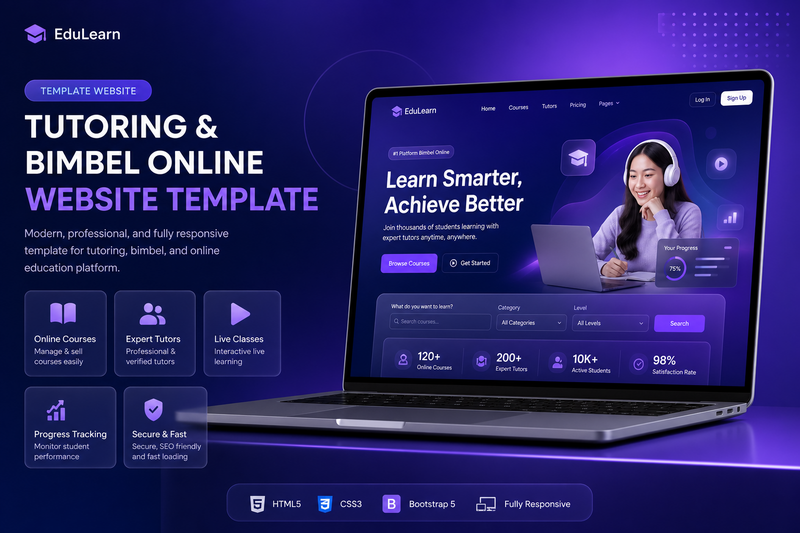 Template Website Bimbel - EduSpark Academy