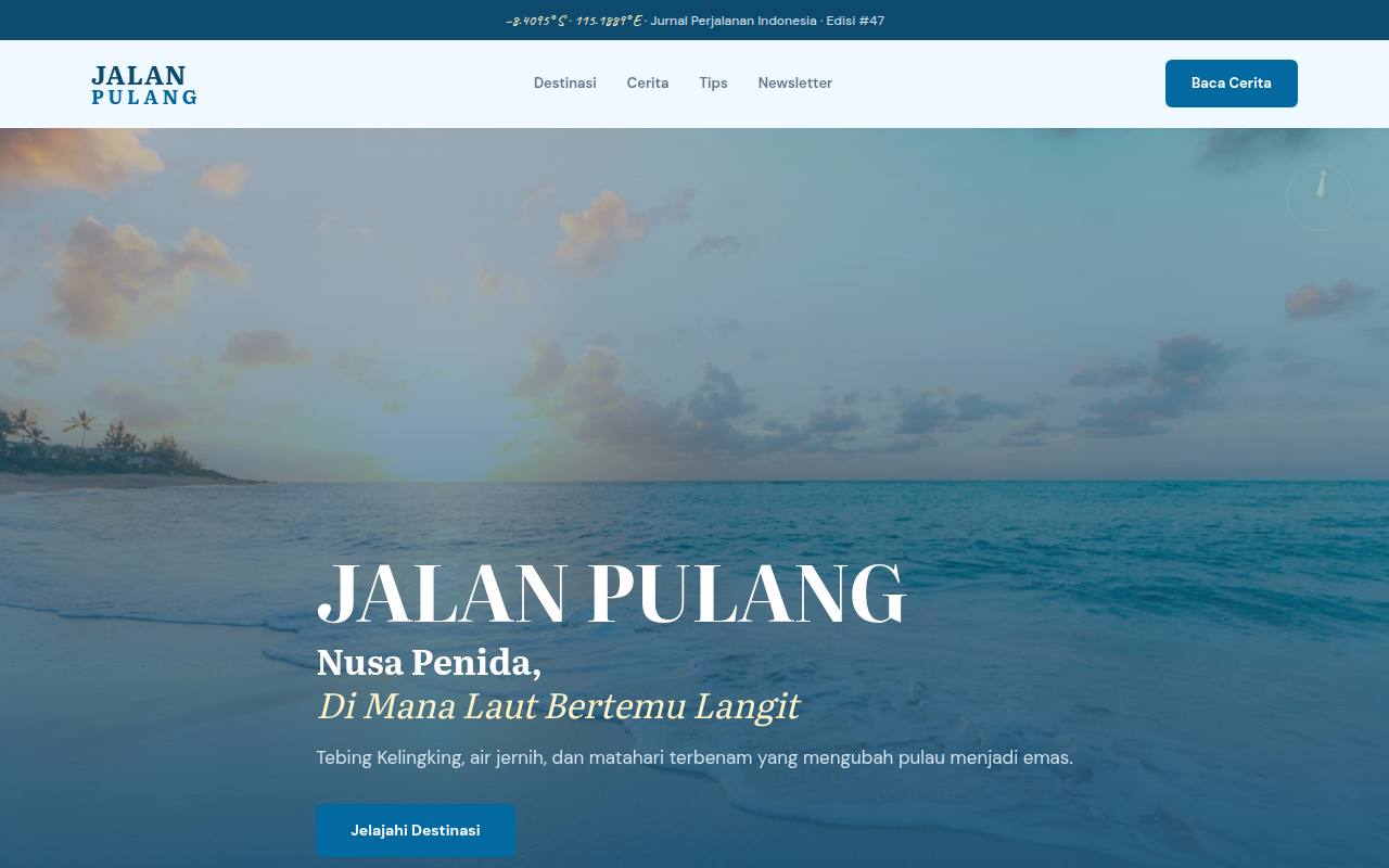 Template Website Blog Traveling - JALAN PULANG