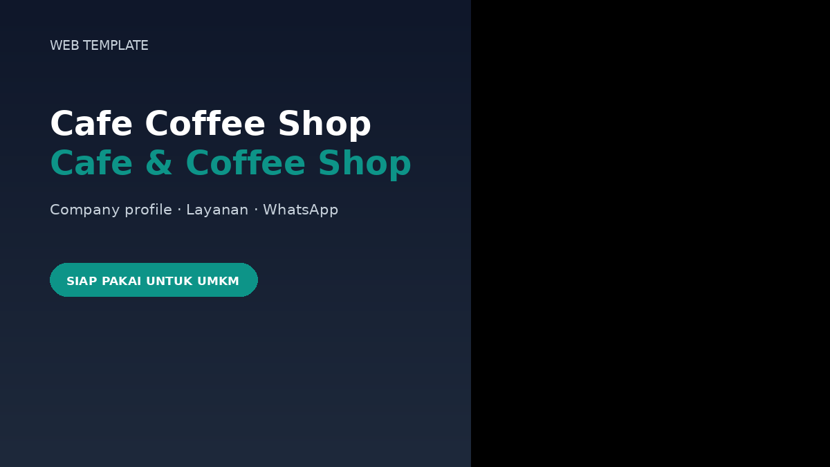 Template Website Cafe & Coffee Shop - Kopi Nusantara