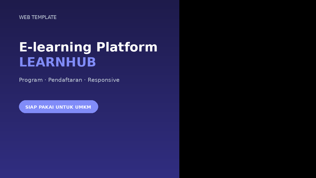 Template Website E-Learning Platform - LearnHub