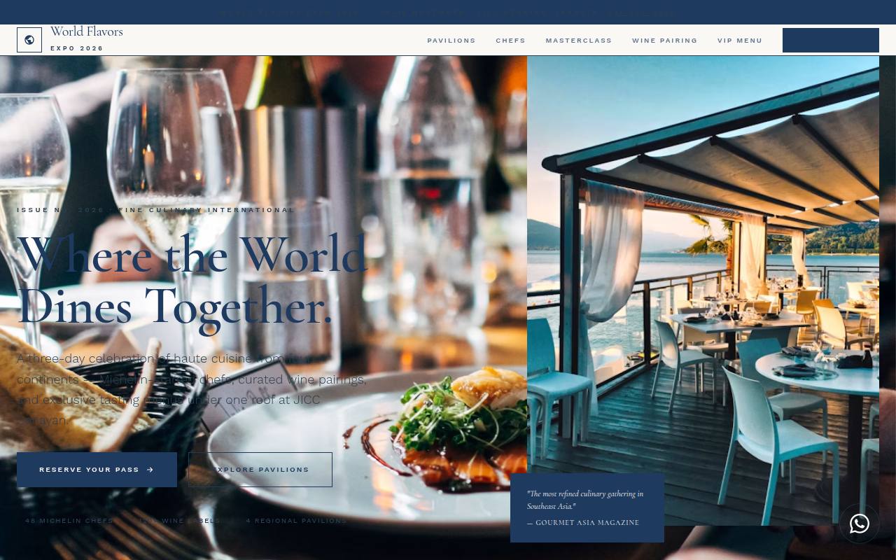 Template Website Festival Kuliner Internasional - World Flavors Expo 2026