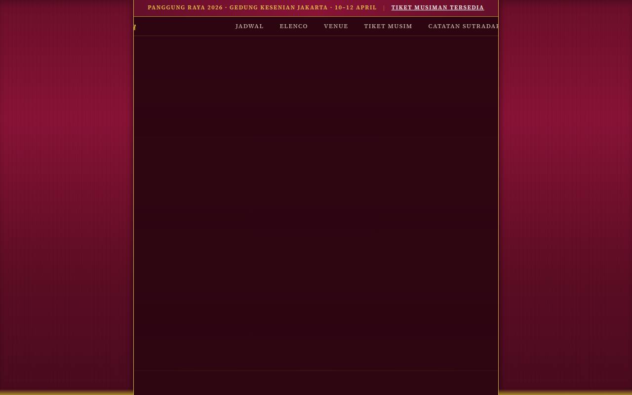 Template Website Festival Teater - Panggung Raya Theater Festival