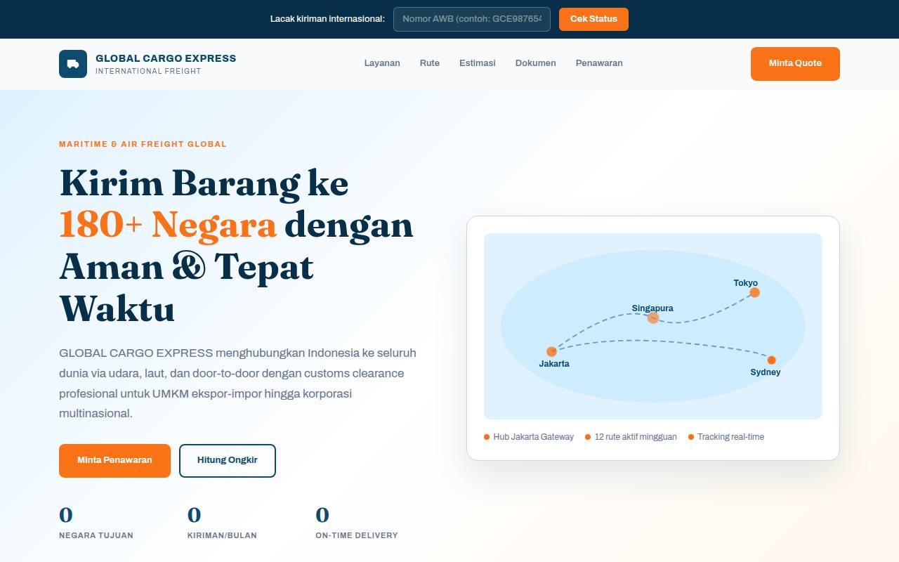 Template Website Kargo Internasional - GLOBAL CARGO EXPRESS