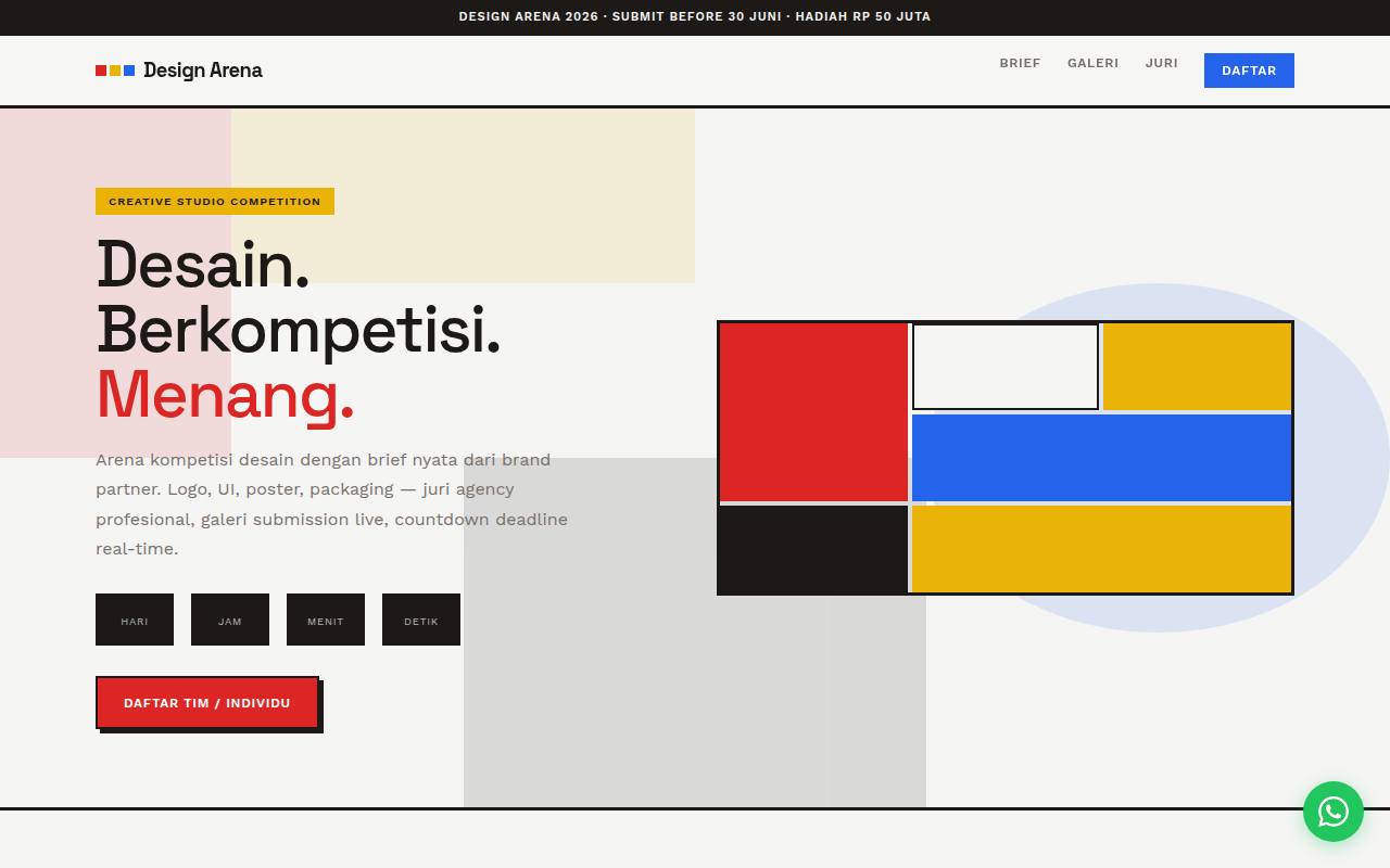 Template Website Lomba Desain - Design Arena Competition