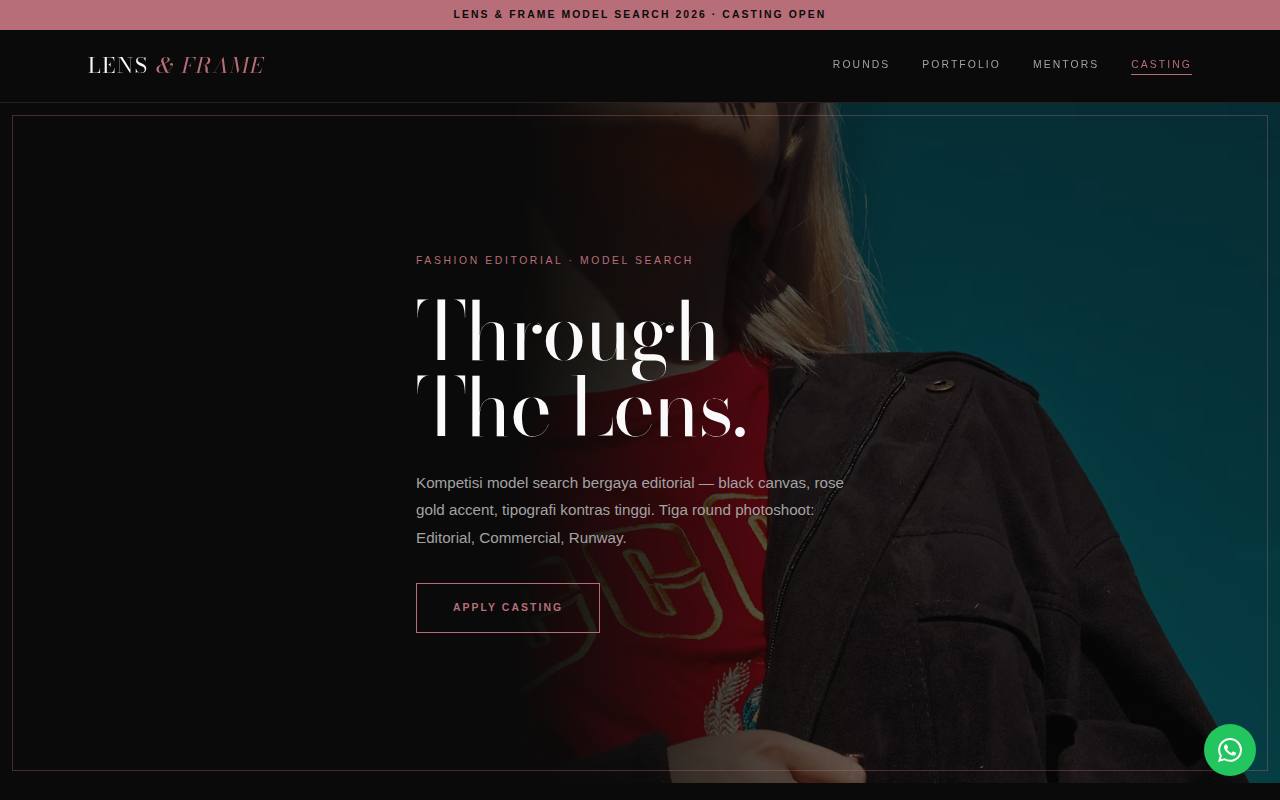 Template Website Lomba Foto Model - Lens & Frame Model Search