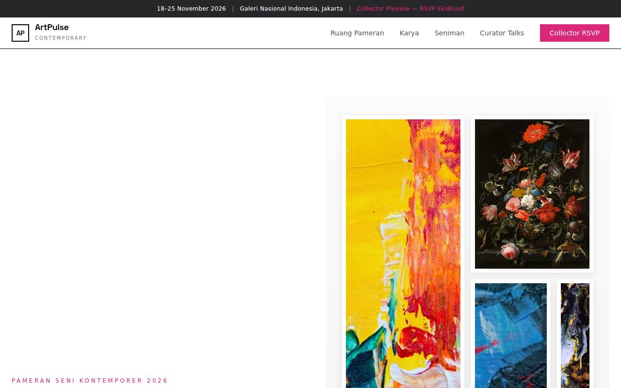 Template Website Pameran Seni - ArtPulse Contemporary