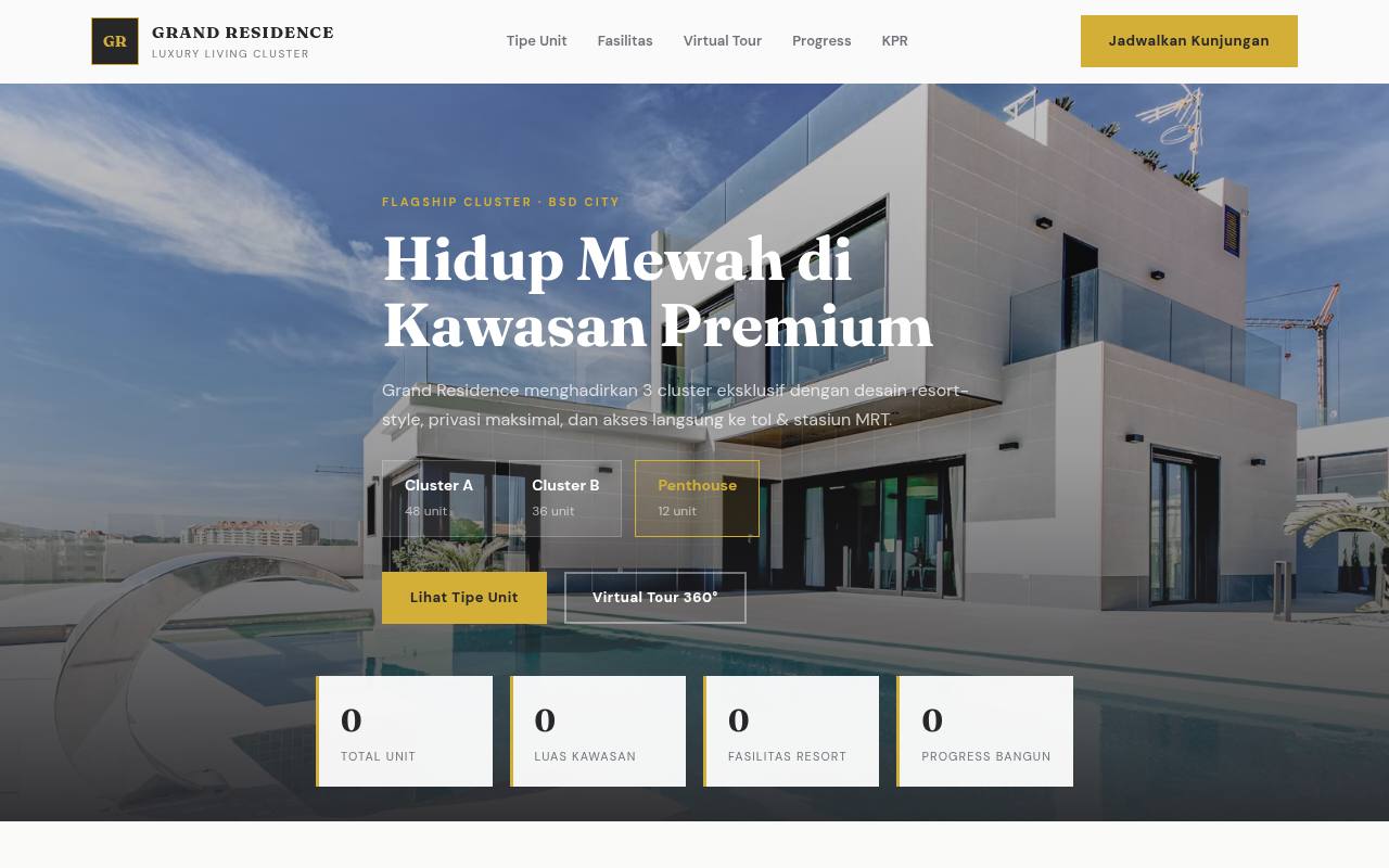 Template Website Perumahan Elit - GRAND RESIDENCE