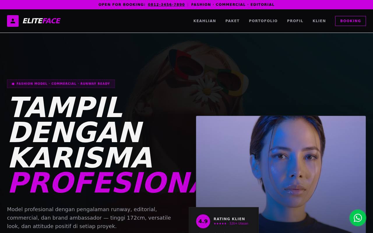 Template Website Portfolio Model - Portfolio Model