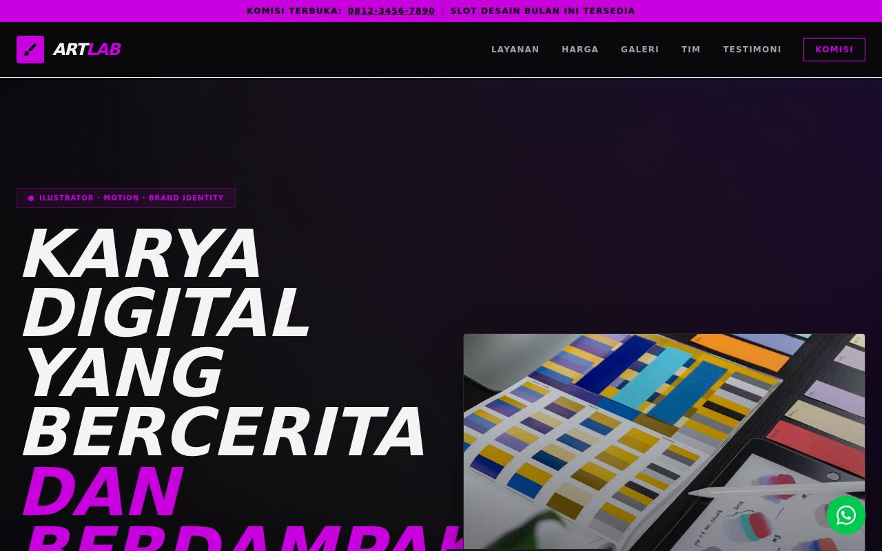 Template Website Portfolio Seniman Digital - Portfolio Seniman Digital