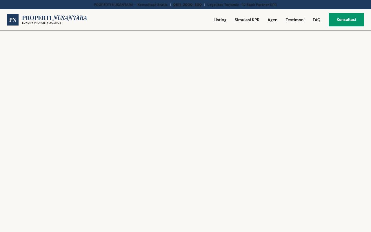 Template Website Real Estate Listing - PROPERTI NUSANTARA