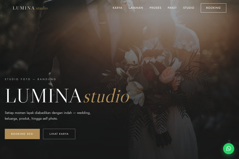 Template Website Studio Foto - Lumina Studio