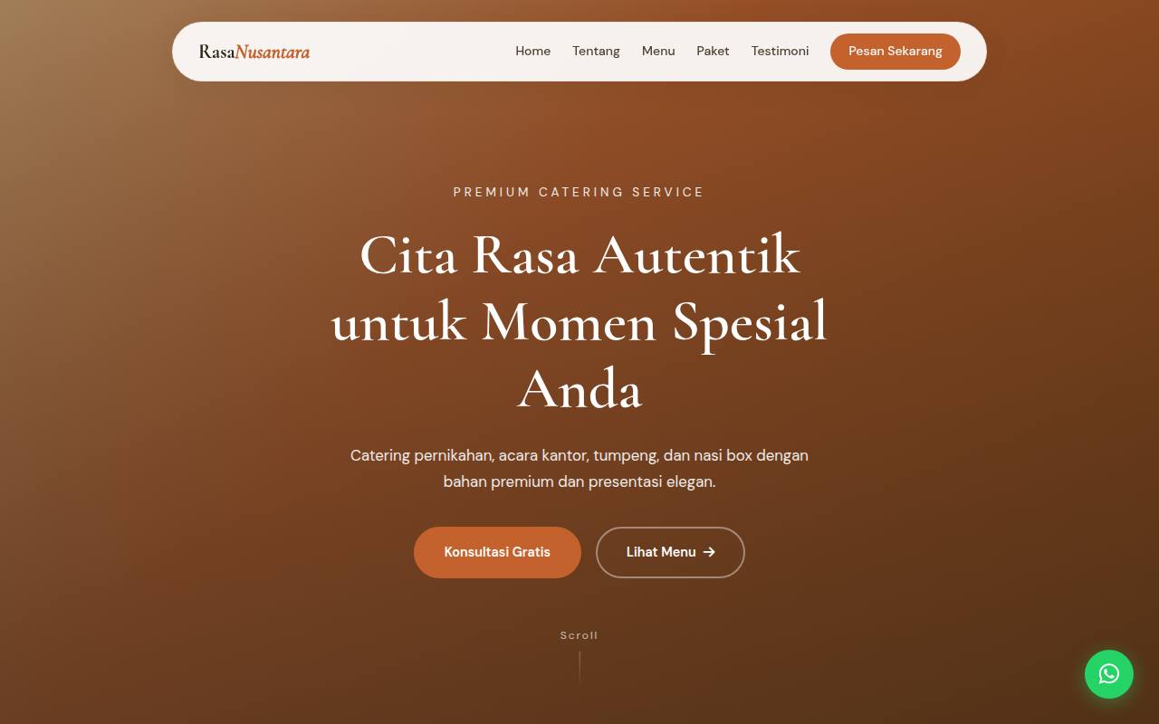 Template Website Catering — Rasa Nusantara - Web Template