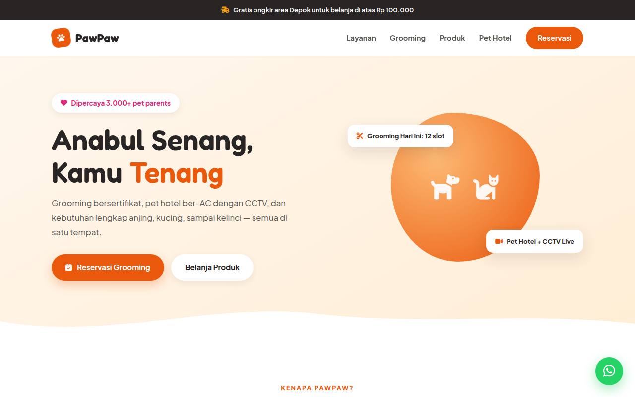 Template Website Petshop — PawPaw - Web Template