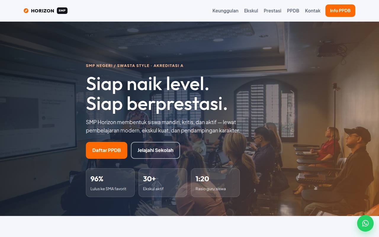 Template Website SMP — Horizon - Web Template