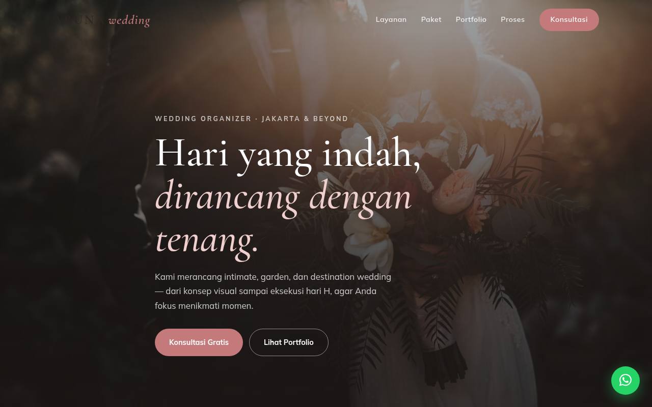 Template Website Wedding Organizer — Aruna Wedding - Web Template