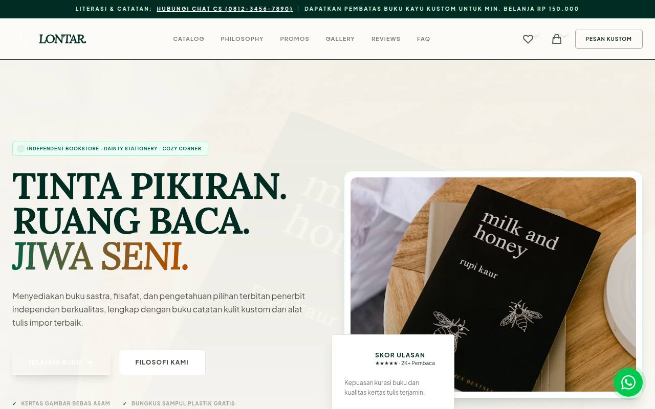 Template Website Toko Buku & Alat Tulis - Toko Buku & Alat Tulis Template (Light Mode)