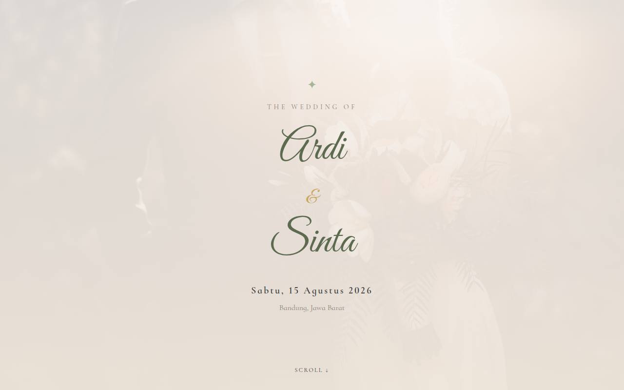 Template Website Wedding Invitation - The Wedding of Ardi & Sinta