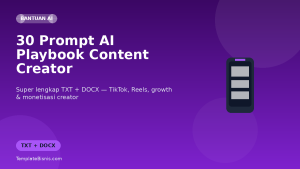 30 Prompt AI Playbook Super Lengkap Content Creator UMKM