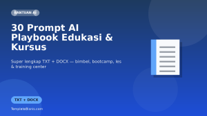 30 Prompt AI Playbook Super Lengkap Edukasi & Kursus UMKM