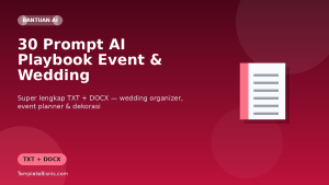 30 Prompt AI Playbook Super Lengkap Event & Wedding Organizer UMKM