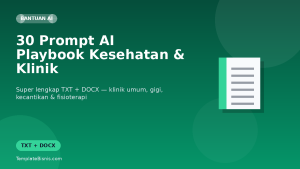 30 Prompt AI Playbook Super Lengkap Kesehatan & Klinik UMKM