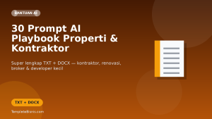 30 Prompt AI Playbook Super Lengkap Properti & Kontraktor UMKM