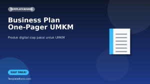 Business Plan One-Pager UMKM