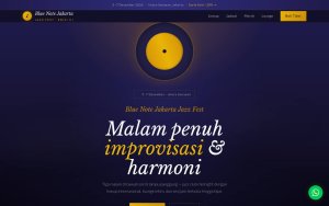 Template Website Festival Musik Jazz - Blue Note Jakarta Jazz Fest