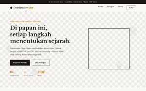 Template Website Kompetisi Catur - Grandmaster Open Chess