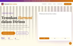 Template Website Kursus Musik - Harmoni Music Academy